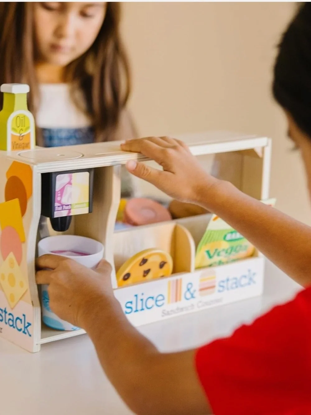 Melissa & Doug Wooden Slice & Stack Sandwich Set - Multicolor